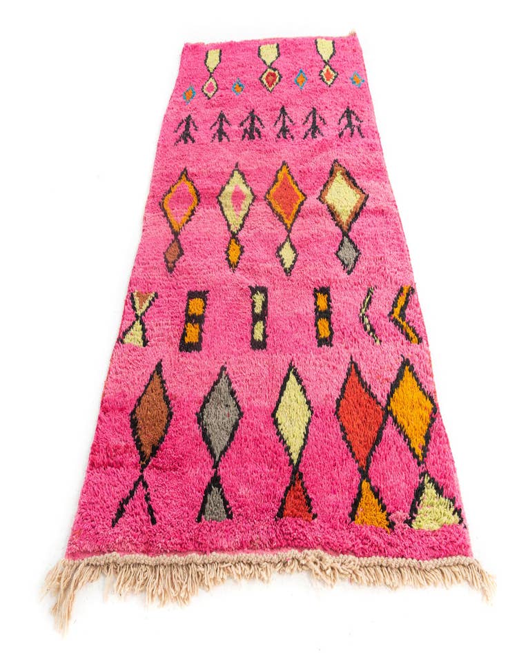 Detail image of  4' 10 x 8' 3  Hand Knotted Moroccan Wool Rug