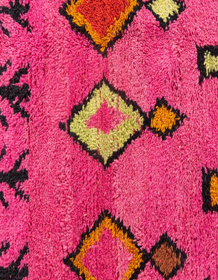 Detail image of  4' 10 x 8' 3  Hand Knotted Moroccan Wool Rug