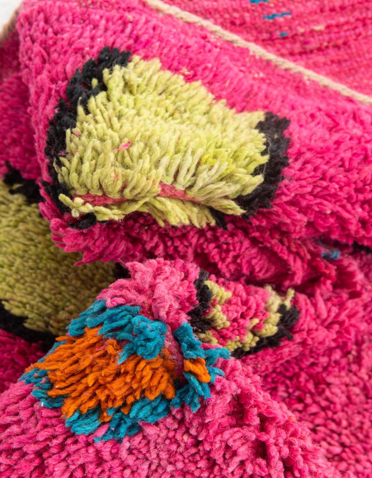 Detail image of  4' 10 x 8' 3  Hand Knotted Moroccan Wool Rug