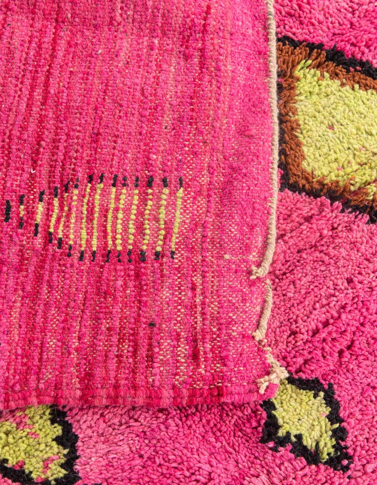 Detail image of  4' 10 x 8' 3  Hand Knotted Moroccan Wool Rug