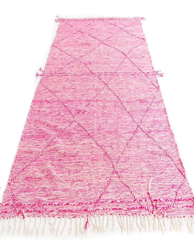 Detail image of  6' 7 x 10'  Hand Knotted Moroccan Wool Rug