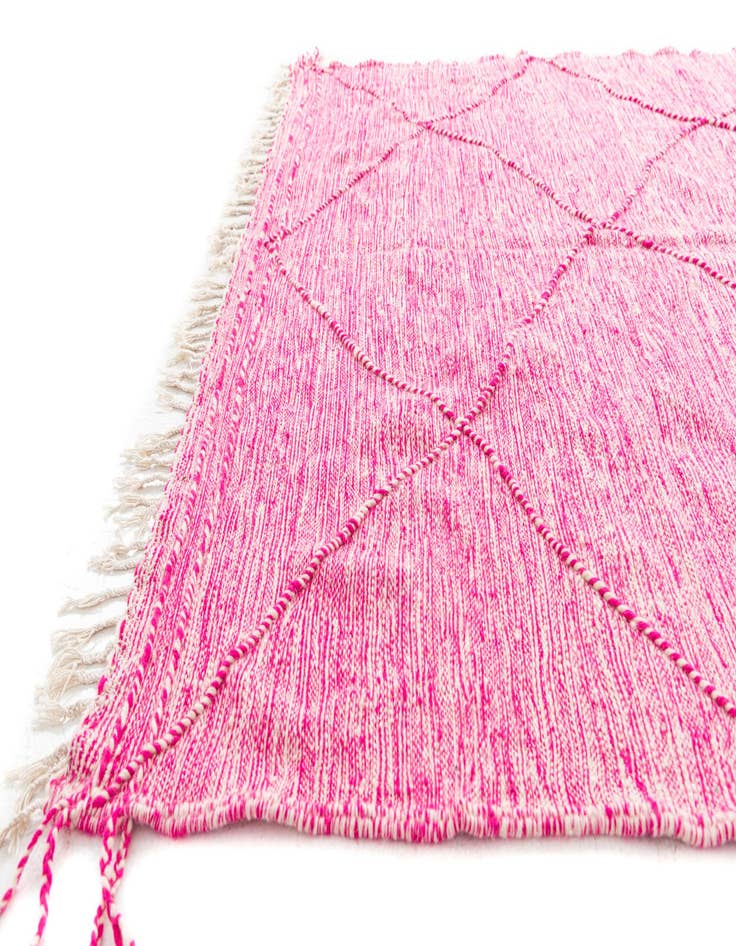 Detail image of  6' 7 x 10'  Hand Knotted Moroccan Wool Rug