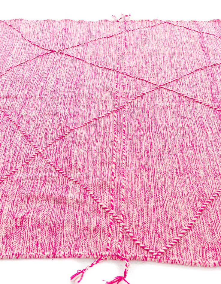 Detail image of  6' 7 x 10'  Hand Knotted Moroccan Wool Rug
