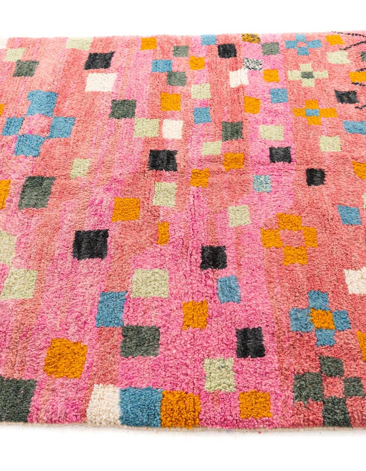 Detail image of  5' 2 x 7' 8  Hand Knotted Moroccan Wool Rug