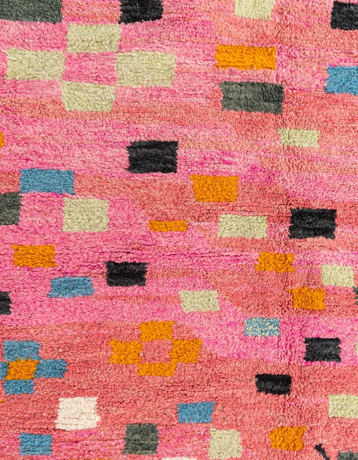 Detail image of  5' 2 x 7' 8  Hand Knotted Moroccan Wool Rug