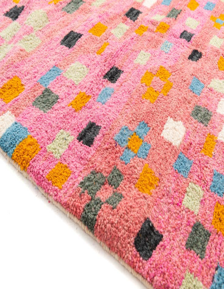 Detail image of  5' 2 x 7' 8  Hand Knotted Moroccan Wool Rug