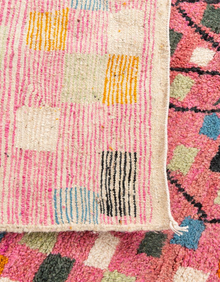 Detail image of  5' 2 x 7' 8  Hand Knotted Moroccan Wool Rug