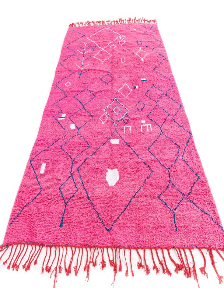 Detail image of  6' 6 x 9' 7  Hand Knotted Moroccan Wool Rug