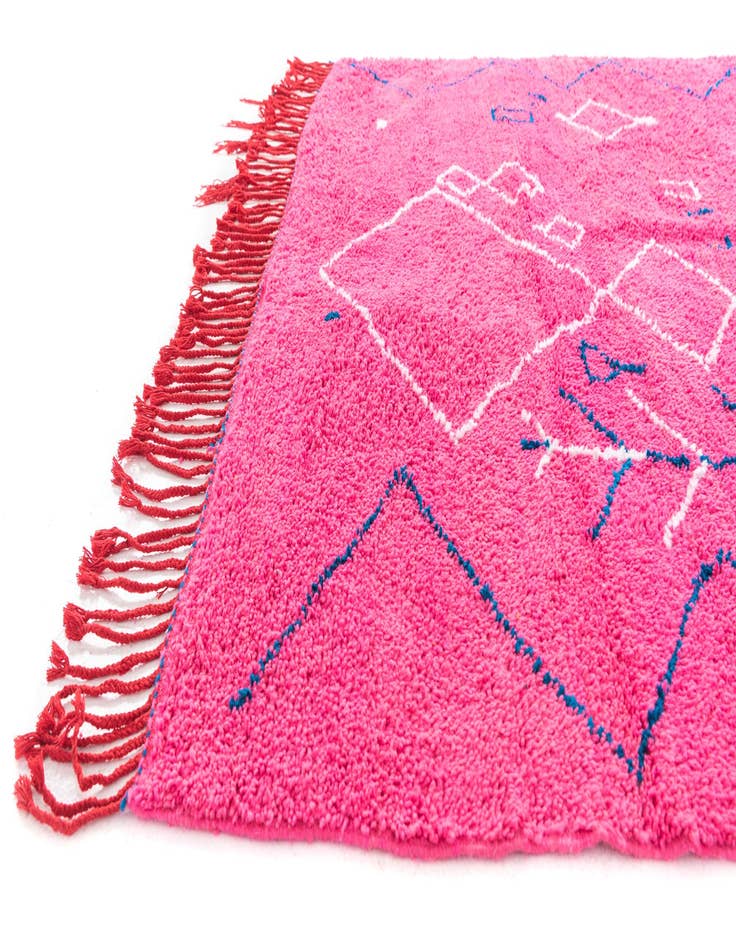 Detail image of  6' 6 x 9' 7  Hand Knotted Moroccan Wool Rug