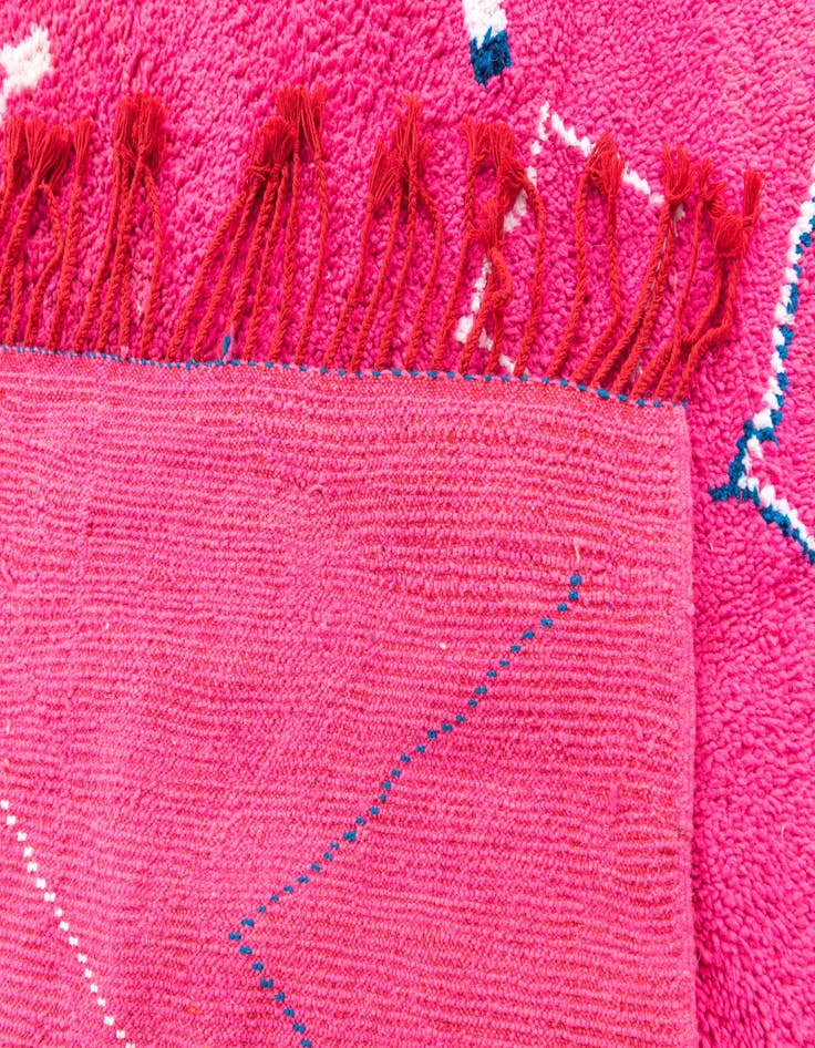 Detail image of  6' 6 x 9' 7  Hand Knotted Moroccan Wool Rug