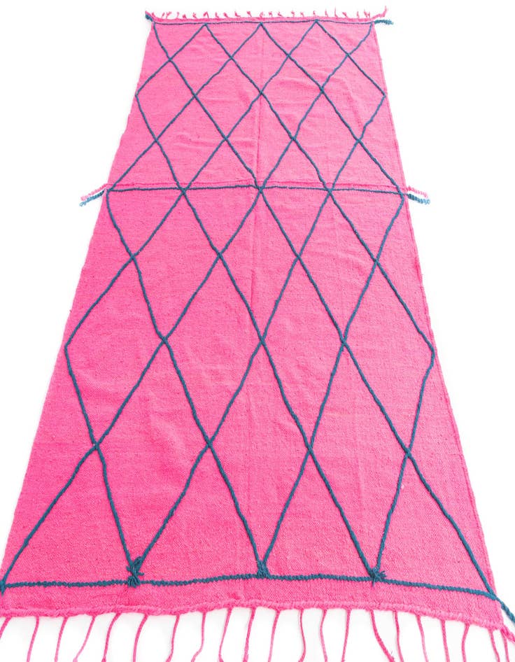 Detail image of  6' 6 x 9' 8  Hand Knotted Moroccan Wool Rug