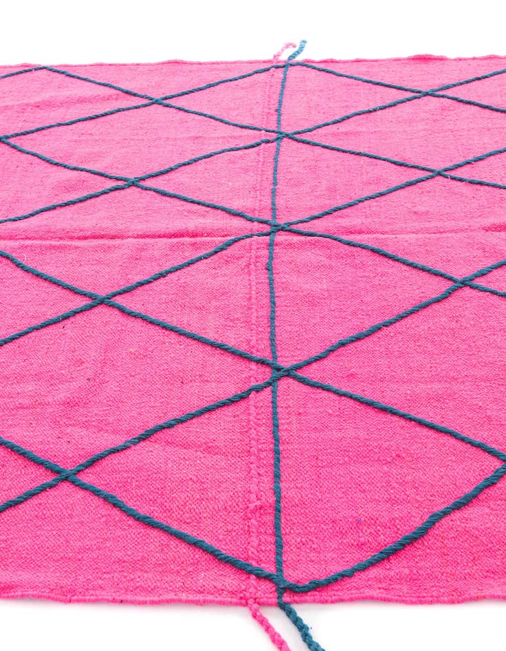 Detail image of  6' 6 x 9' 8  Hand Knotted Moroccan Wool Rug