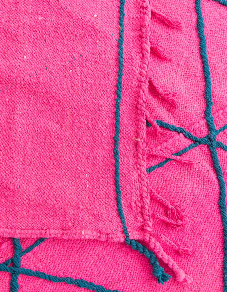 Detail image of  6' 6 x 9' 8  Hand Knotted Moroccan Wool Rug