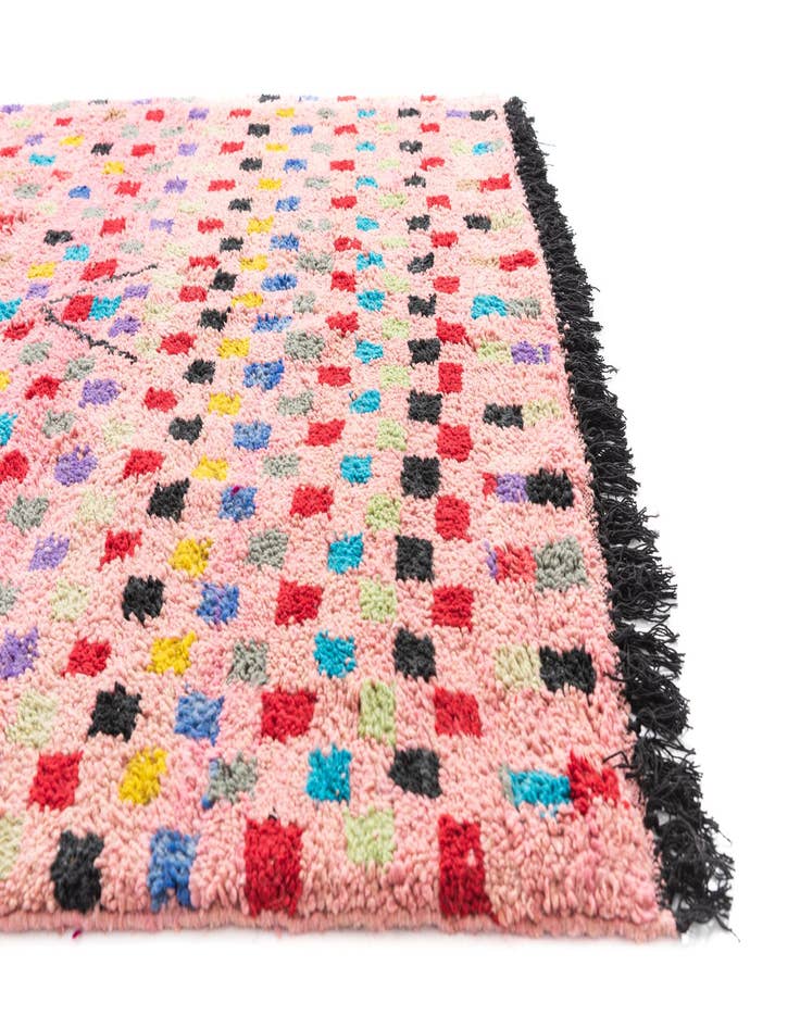 Detail image of  5' 3 x 8'  Hand Knotted Moroccan Wool Rug