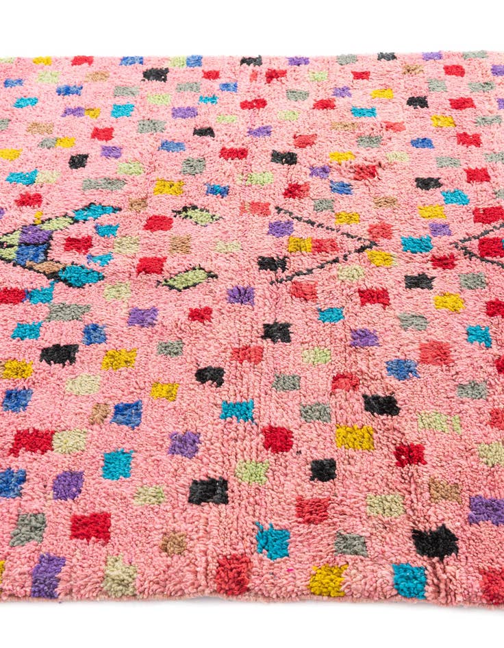 Detail image of  5' 3 x 8'  Hand Knotted Moroccan Wool Rug