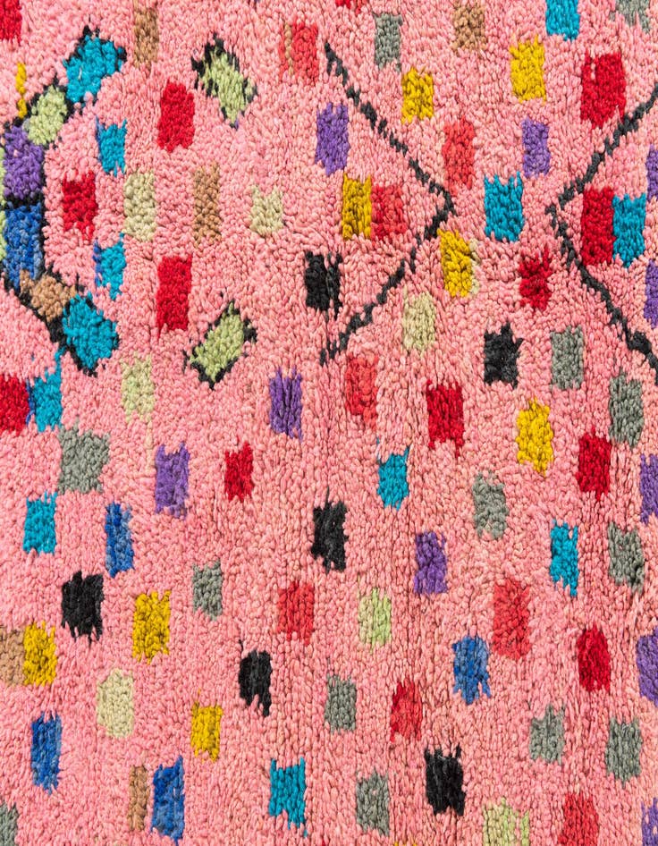 Detail image of  5' 3 x 8'  Hand Knotted Moroccan Wool Rug