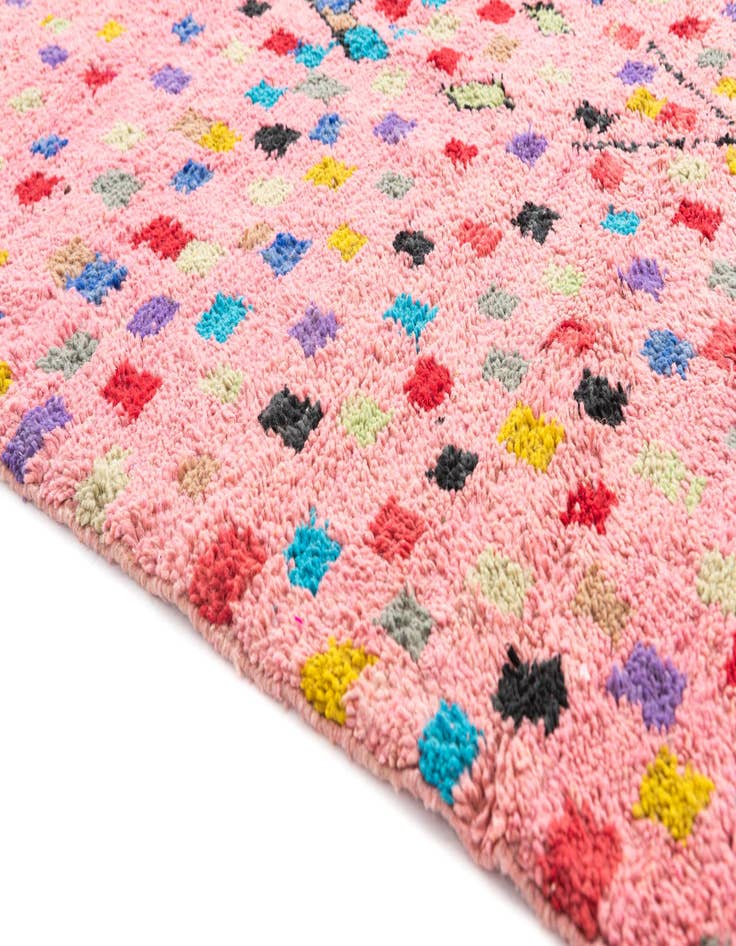 Detail image of  5' 3 x 8'  Hand Knotted Moroccan Wool Rug