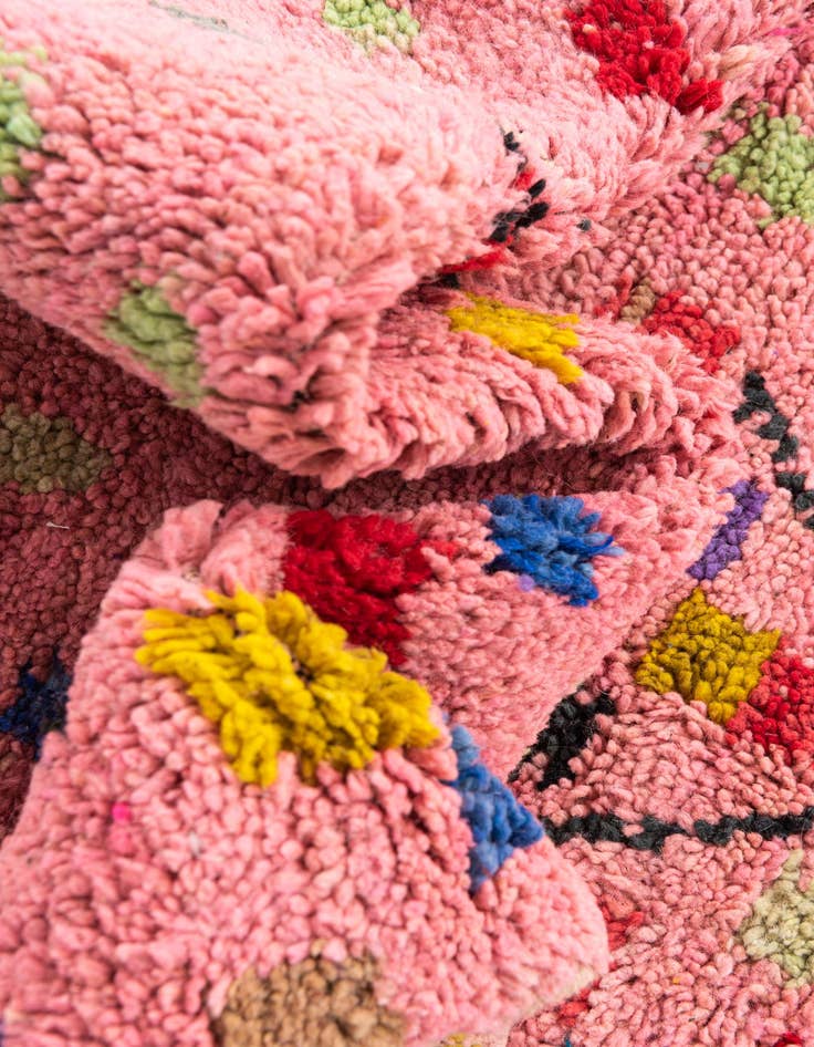 Detail image of  5' 3 x 8'  Hand Knotted Moroccan Wool Rug