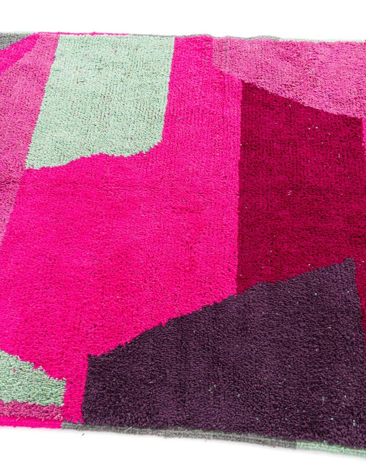 Detail image of  5' 2 x 8' 3  Hand Knotted Moroccan Wool Rug