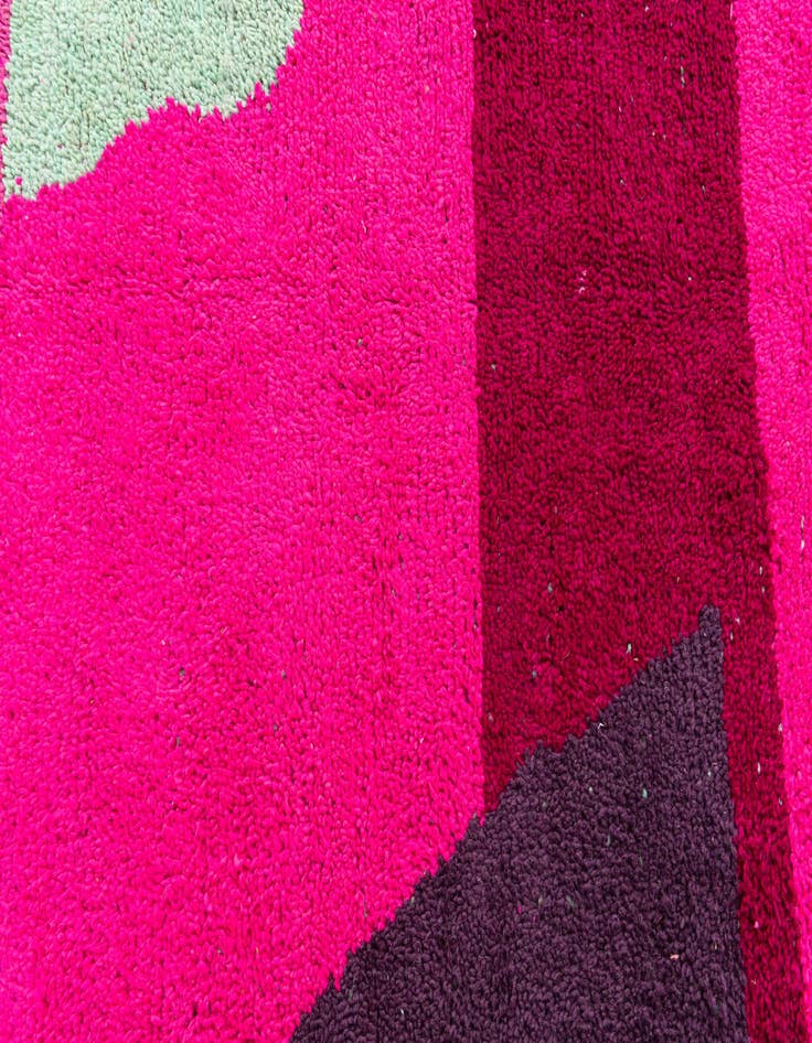 Detail image of  5' 2 x 8' 3  Hand Knotted Moroccan Wool Rug