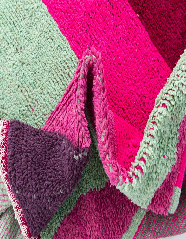 Detail image of  5' 2 x 8' 3  Hand Knotted Moroccan Wool Rug