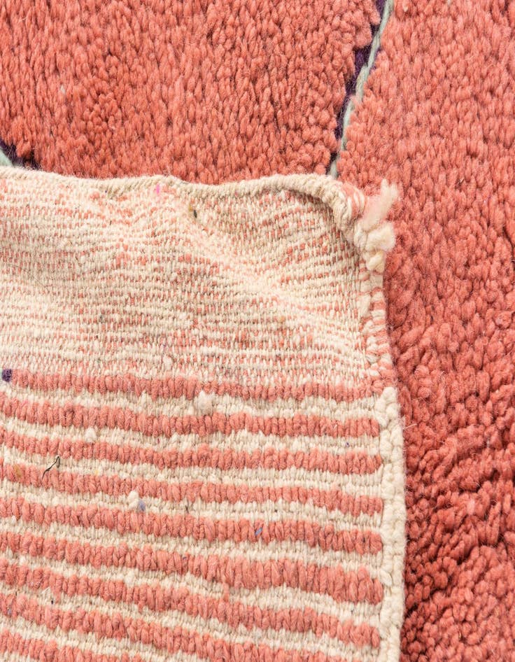 Detail image of  5' 9 x 8' 5  Hand Knotted Moroccan Wool Rug