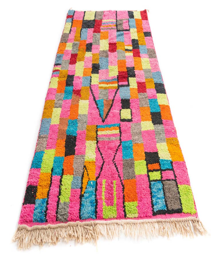 Detail image of  4' 10 x 8' 9  Hand Knotted Moroccan Wool Rug