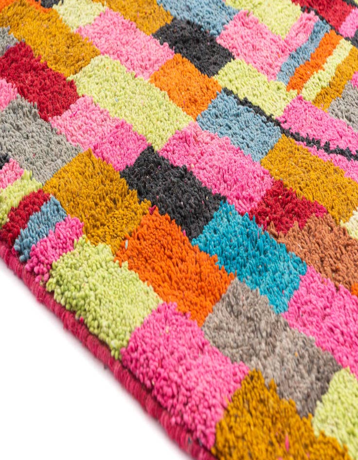 Detail image of  4' 10 x 8' 9  Hand Knotted Moroccan Wool Rug