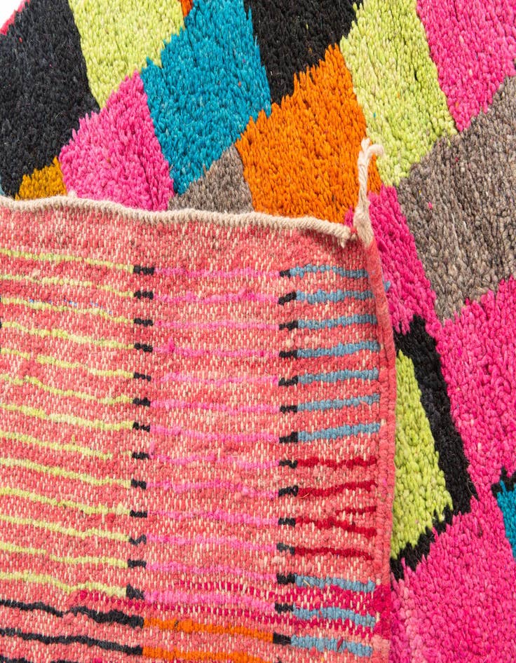 Detail image of  4' 10 x 8' 9  Hand Knotted Moroccan Wool Rug