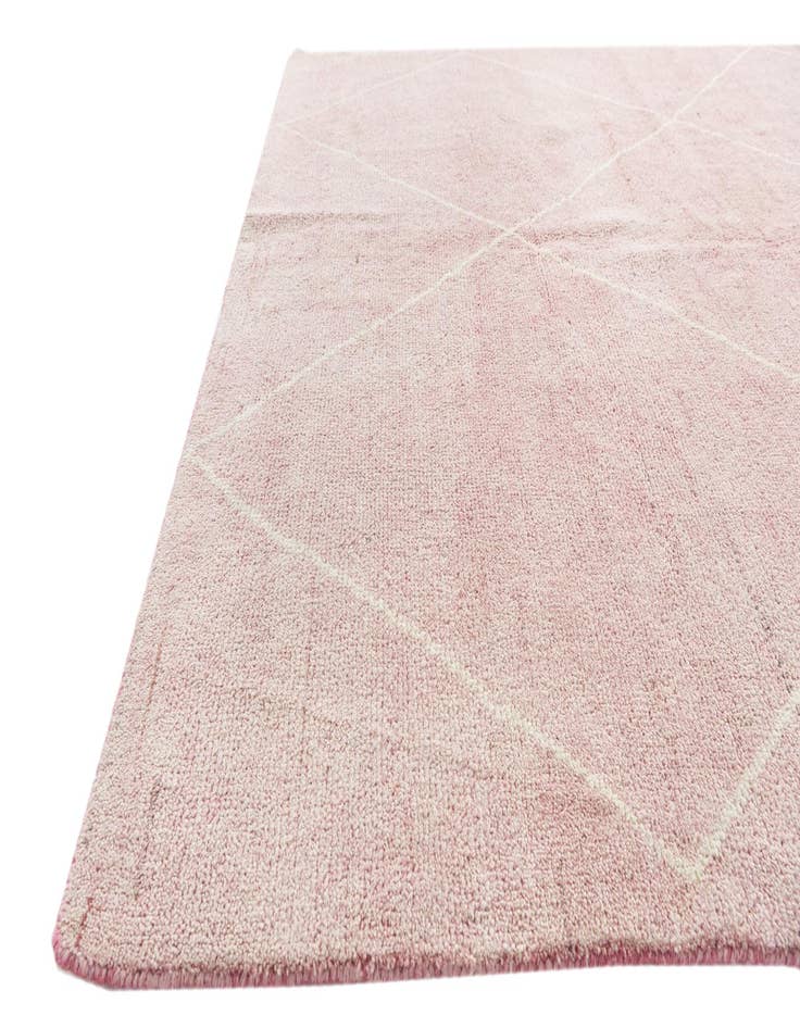 Detail image of  5' 6 x 8'  Hand Knotted Moroccan Wool Rug