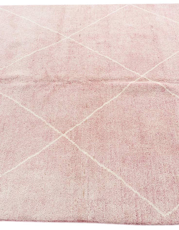 Detail image of  5' 6 x 8'  Hand Knotted Moroccan Wool Rug