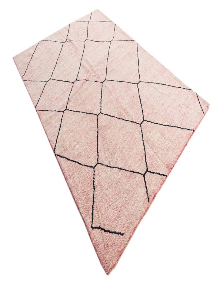 Detail image of  5' 9 x 8'  Hand Knotted Moroccan Wool Rug