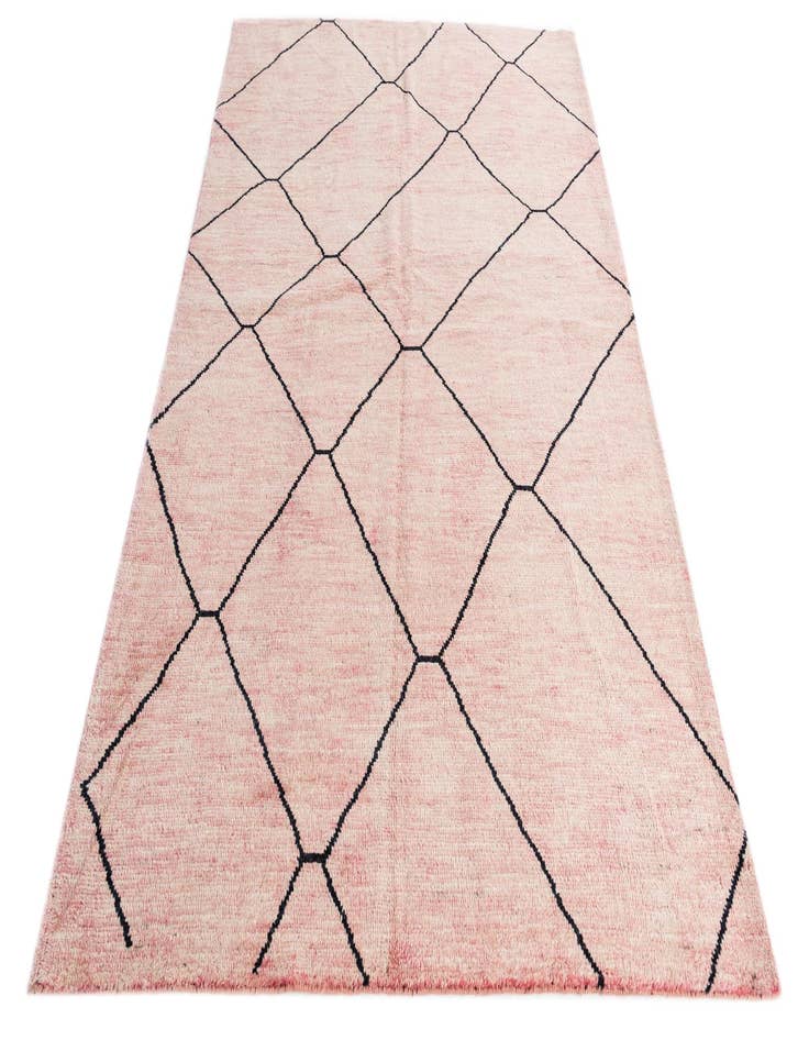 Detail image of  5' 9 x 8'  Hand Knotted Moroccan Wool Rug