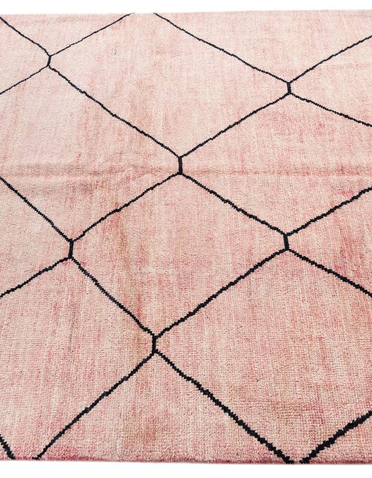 Detail image of  5' 9 x 8'  Hand Knotted Moroccan Wool Rug