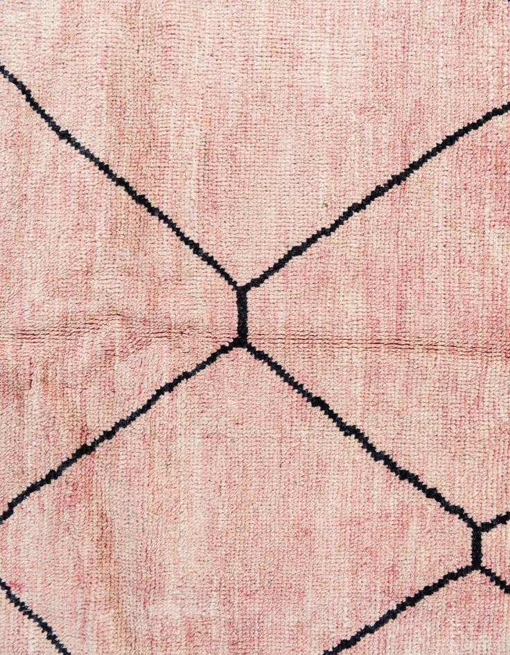 Detail image of  5' 9 x 8'  Hand Knotted Moroccan Wool Rug