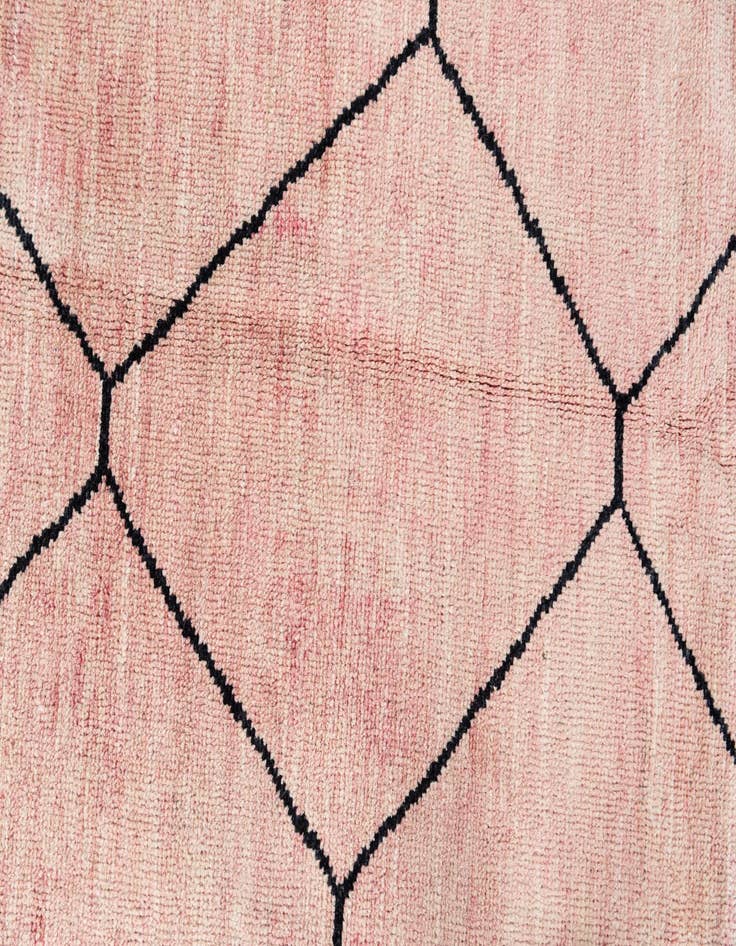 Detail image of  5' 9 x 8'  Hand Knotted Moroccan Wool Rug