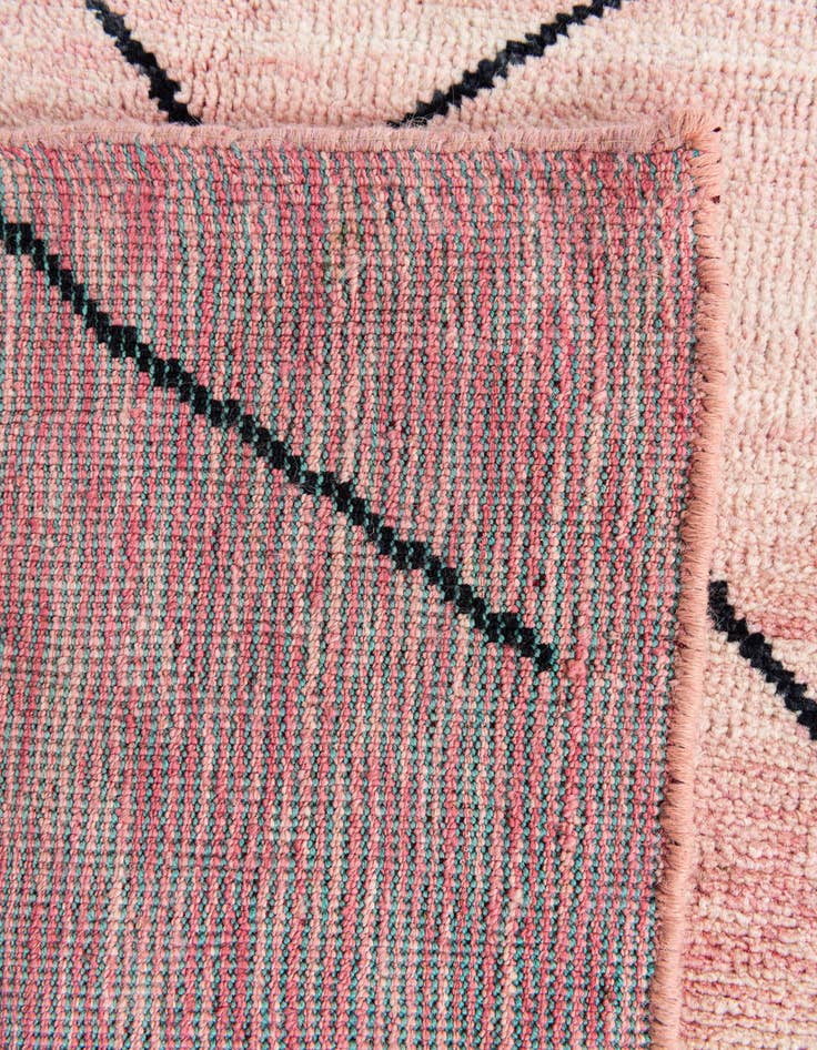 Detail image of  5' 9 x 8'  Hand Knotted Moroccan Wool Rug