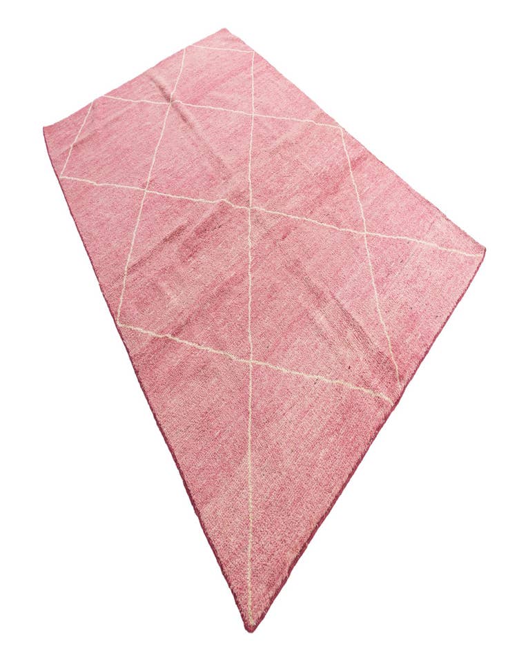 Detail image of  5' 6 x 8'  Hand Knotted Moroccan Wool Rug