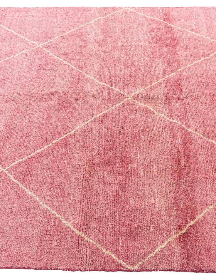 Detail image of  5' 6 x 8'  Hand Knotted Moroccan Wool Rug