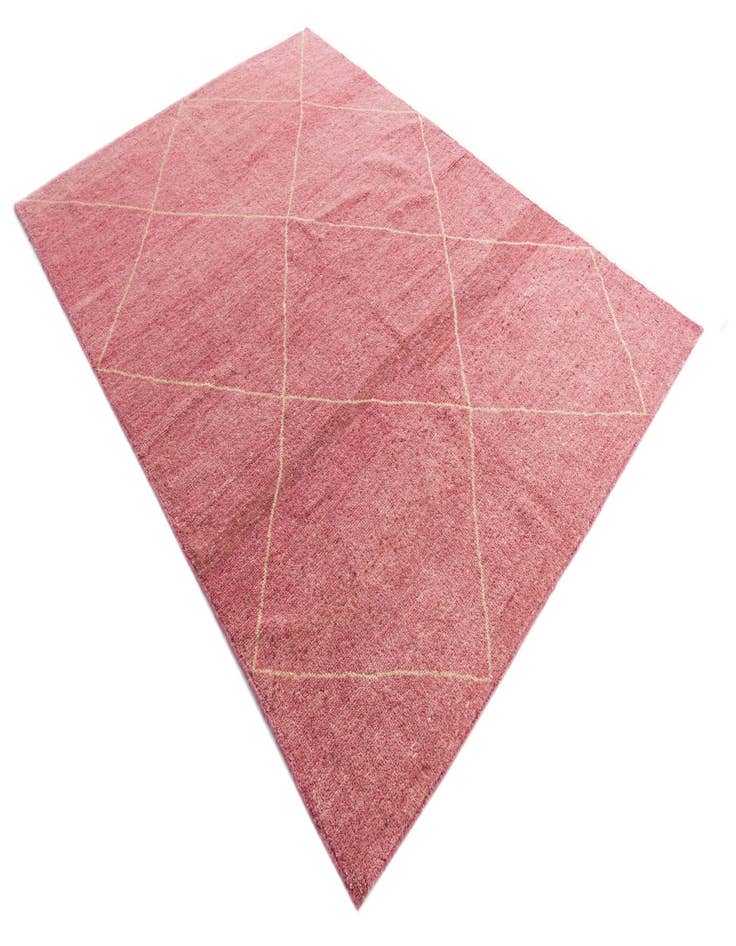 Detail image of  5' 7 x 8'  Hand Knotted Moroccan Wool Rug