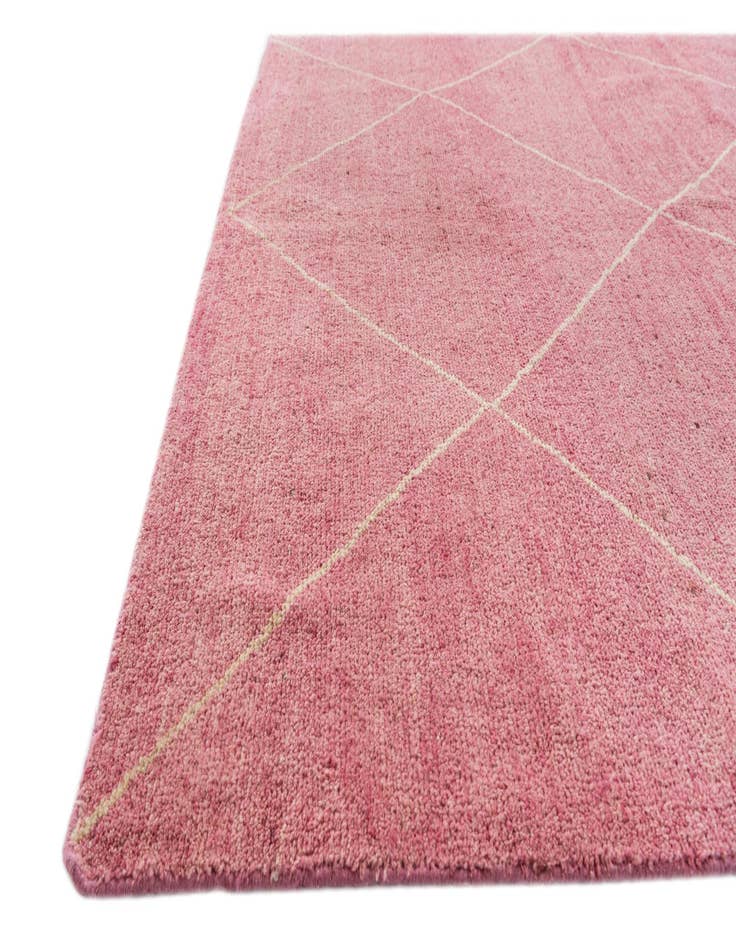 Detail image of  5' 7 x 8'  Hand Knotted Moroccan Wool Rug