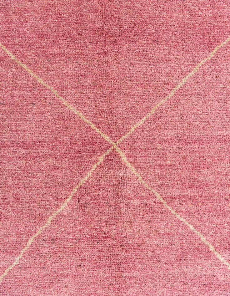 Detail image of  5' 7 x 8'  Hand Knotted Moroccan Wool Rug