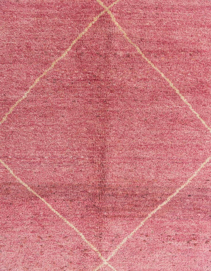 Detail image of  5' 7 x 8'  Hand Knotted Moroccan Wool Rug