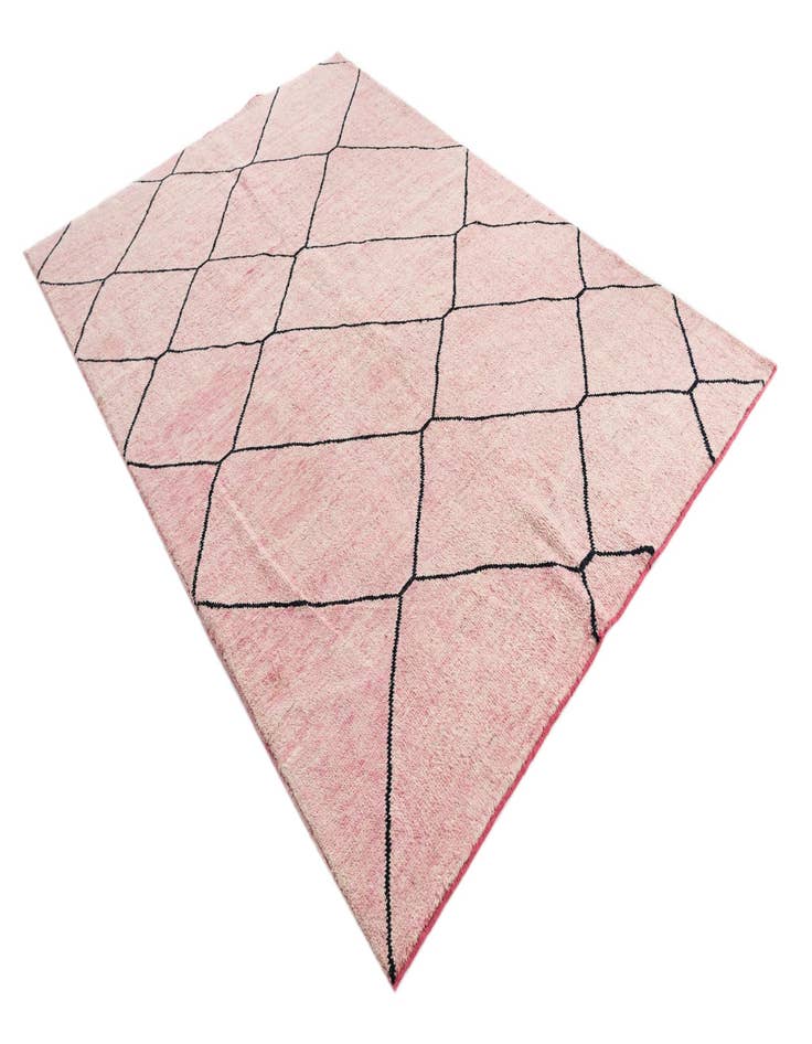 Detail image of  5' 5 x 8'  Hand Knotted Moroccan Wool Rug