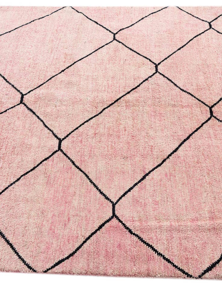 Detail image of  5' 5 x 8'  Hand Knotted Moroccan Wool Rug