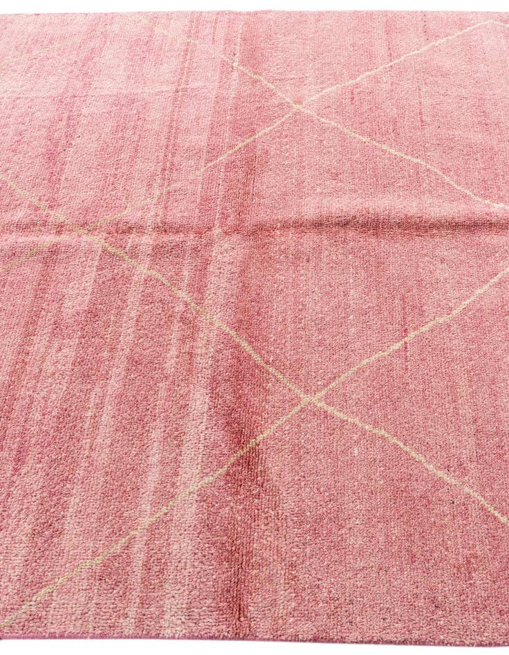 Detail image of  5' 6 x 8' 2  Hand Knotted Moroccan Wool Rug