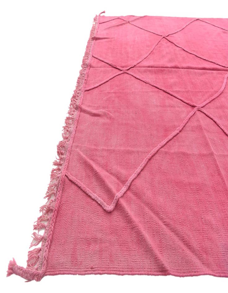 Detail image of  6' 4 x 9' 10  Hand Knotted Moroccan Wool Rug