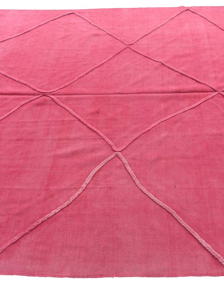 Detail image of  6' 4 x 9' 10  Hand Knotted Moroccan Wool Rug