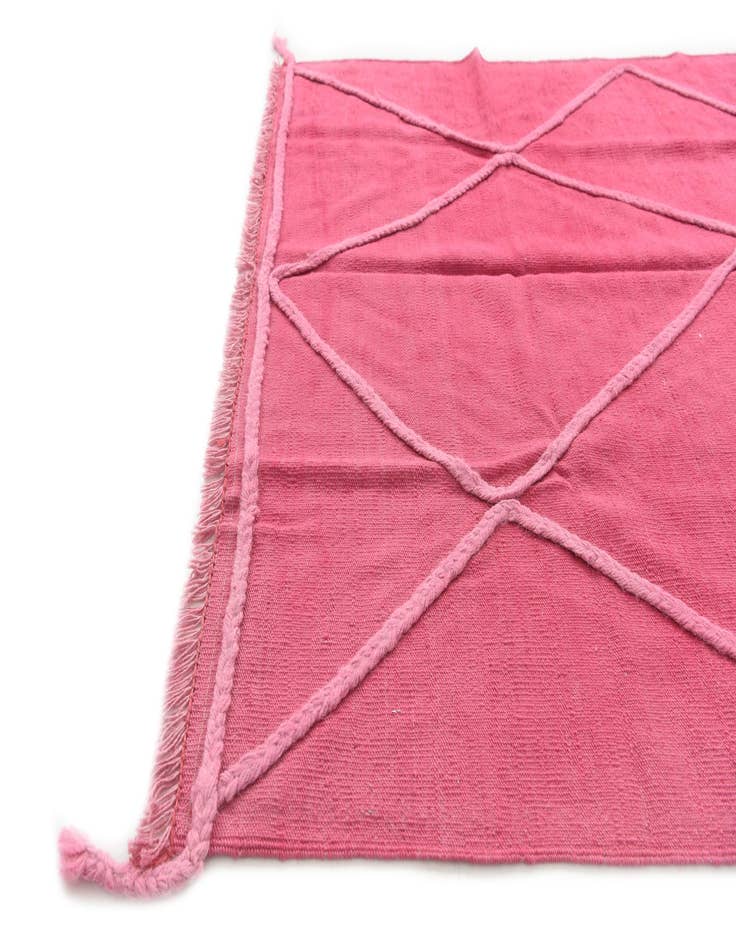 Detail image of  4' 2 x 6'  Hand Knotted Moroccan Wool Rug