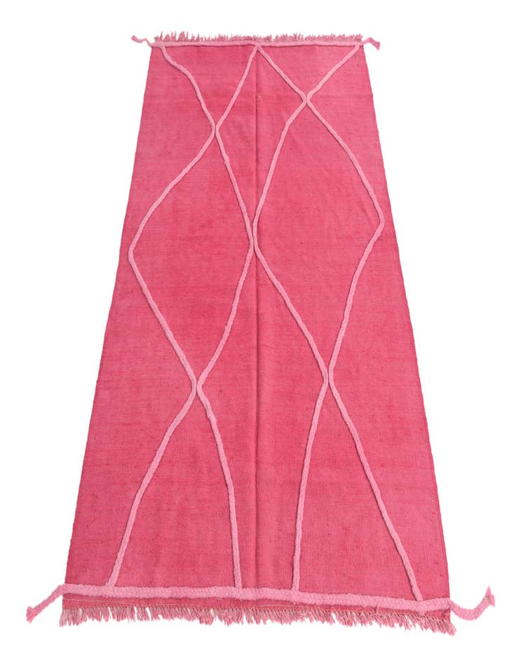 Detail image of  4' 1 x 6'  Hand Knotted Moroccan Wool Rug